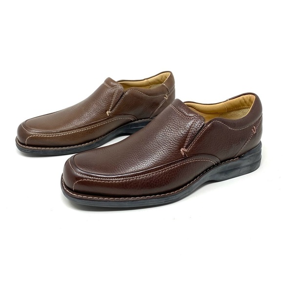 Johnston & Murphy Shuler SGore Dark Brown Leather Slip On - Picture 2 of 8